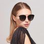 DONNA Sunglasses Women Cat Eye Luxury Brand Designer Alloy Hollow Frame Semi Rimless Metal Glasses V