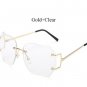 Coodaysuft Women Sunglasses Eyeglasses Oversized Rimless Eyewear transparent Clear lens Optical myop