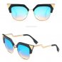 Iridia FF0060/S Women Sunglasses Designer Crooked Temple Mirrored Brand New Female Glasses Cat Eye 9