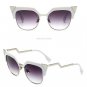 Iridia FF0060/S Women Sunglasses Designer Crooked Temple Mirrored Brand New Female Glasses Cat Eye 9