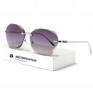 WEARKAPER Luxury Rimless Sunglasses Women Brand Designer With Diamond Logo Glasses Alloy Gun Sun Gla