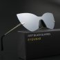 2017 New Oversize Cat Eye Sunglasses Women Fashion Summer Style Big Size Frame Mirror Sunglasses Fem
