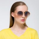 Round XL Size Designer Women Men Metal Slim Frame Sunglasses Mirrored Lenses S1978 Oculos De Sol Coa