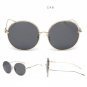 Round XL Size Designer Women Men Metal Slim Frame Sunglasses Mirrored Lenses S1978 Oculos De Sol Coa