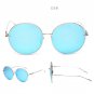 Round XL Size Designer Women Men Metal Slim Frame Sunglasses Mirrored Lenses S1978 Oculos De Sol Coa