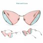 Luxury 2 Colors Mixed Lens Cat Eye Frame Party Sunglasses Cosy Shades Men Women Brand Designer Eyewe