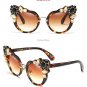 SOLO TU New Stylish Cateye Women Female Rhinestone Sun Glasses Brand Designer Luxury Personality Cos