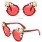 SOLO TU New Stylish Cateye Women Female Rhinestone Sun Glasses Brand Designer Luxury Personality Cos