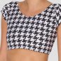 EAST KNITTING X-246 Houndstooth Nana Suit Bottom High Waist women Summer short Pants  S M L XL PLUS 