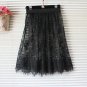 Lace skirt summer women skirt lace mesh tulle pencil skirt transparent mini  high waist short  vinta