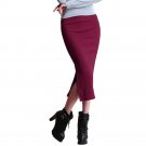 Hot New Sexy Women Chic Pencil Skirts Office Look knitting Mid-Calf Solid Skirt Casual Slim Hip ladi