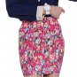 Vintag 2017 Office Lady Skirt Summer Women High Waist Elastic OL Short Mini Skirts Floral Sexy Penci