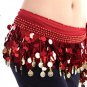 Cool Women Belly Dancer Belt Chiffon Sequins Golden Coin Ladies Girls Skirt Dancing Belts