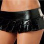 Women Hot Sexy Latex Skirts Suit Pole Dance Clubwear Patent Leather Micro Mini Skirts Set Nightclub