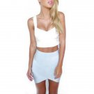 Lady Synthetic Fiber Hem Bandage Party Asymmetrical Skirt Fitted Wiggle Slim Pencil Mini Skirt Y8664