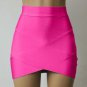 Lady Synthetic Fiber Hem Bandage Party Asymmetrical Skirt Fitted Wiggle Slim Pencil Mini Skirt Y8664