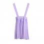 Hot Women Chiffon Flared Skirt With Suspenders Braces Pastel Elastic Waist Solid Skirts B3