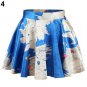2015 New Style Women\'s Vintage High Waist Pleated Short Floral Mini Skirt Skater Flared bust skirt