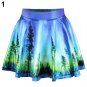 2015 New Style Women\'s Vintage High Waist Pleated Short Floral Mini Skirt Skater Flared bust skirt