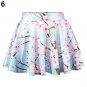 2015 New Style Women\'s Vintage High Waist Pleated Short Floral Mini Skirt Skater Flared bust skirt