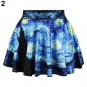 2015 New Style Women\'s Vintage High Waist Pleated Short Floral Mini Skirt Skater Flared bust skirt