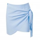 Summer Women new fashion casual mini skirt Solid High Waist asymmetrical one piece pencil Short Skir