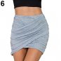 Women\'s Fashion Sexy Lsdy Stretch Draped Wrap Bodycon Party Club Wear Mini Skirt