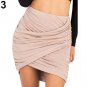 Women\'s Fashion Sexy Lsdy Stretch Draped Wrap Bodycon Party Club Wear Mini Skirt