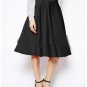 2017 Fashion Spring Autumn A-Line Skirt High Waist All-match Female Casual Solid Loose Knee-Length S