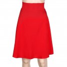 2018 Vintage Women Stretch High Waist Skater Flared Pleated Swing Long Skirts Solid Casual Jupe Vint