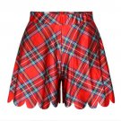 Promotion Women Shorts Fashion Summer Reffles Shorts Skirt Slim Red plaid Shorts In Stock