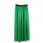 Women Double Layer Chiffon Long Elastic Waist Maxi Skirt Pleated skirts