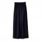Women Double Layer Chiffon Long Elastic Waist Maxi Skirt Pleated skirts