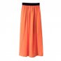 Women Double Layer Chiffon Long Elastic Waist Maxi Skirt Pleated skirts