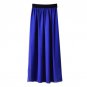 Women Double Layer Chiffon Long Elastic Waist Maxi Skirt Pleated skirts