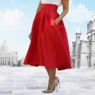 Women\'s Fashion Summer Wedding Party High Waist A Line Pleated Midi Skirt Long  Summer Discount