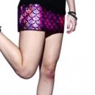 Women Sexy Wrapped High Waisted Gold Fish Scale Mini Skirt
