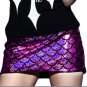 Women Sexy Wrapped High Waisted Gold Fish Scale Mini Skirt