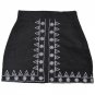 Women  Bodycon High Waist Flower Slim Skirt Faux Suede Tassel Mini Pencil Skirt