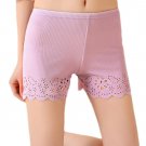 Woman Summer Safety Short Pants Breathable Shorts For Under Skirts Pant Hollow Out Burning Flowers E