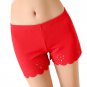 Woman Summer Safety Short Pants Breathable Shorts For Under Skirts Pant Hollow Out Burning Flowers E
