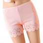 Woman Summer Safety Short Pants Breathable Shorts For Under Skirts Pant Hollow Out Burning Flowers E