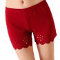 Woman Summer Safety Short Pants Breathable Shorts For Under Skirts Pant Hollow Out Burning Flowers E