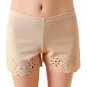 Woman Summer Safety Short Pants Breathable Shorts For Under Skirts Pant Hollow Out Burning Flowers E