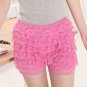 Women Shorts Vintage Mid Cotton Multilayer Deporte Polyester Plus Size Vintage Skirt Party Lace Fema