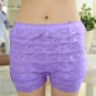 Women Shorts Vintage Mid Cotton Multilayer Deporte Polyester Plus Size Vintage Skirt Party Lace Fema