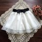 New Women Tutu Pleated Beads Skirts Organza Bow Knot  Skirt Sexy High Waist Tulle Skirts Women Skirt