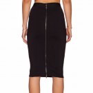 Autumn Skirt 2017 Skirts Women Saia OL Office Skirt Knee Length High Waist Straight Back Zipper Soli