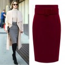 New Fashion Autumn Winter Style 2017 Cotton Plus Size High Waist Saias Femininas Casual Midi Pencil 