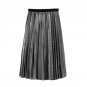 Women Silver Metallic Skirt Women Skirt A Life High Metallic Pleated Skirt Party Club Skirt